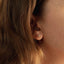 Bezel tail earrings - Lab-Grown Diamond Bezel Tail Earrings -  The Future Rocks  -    2 
