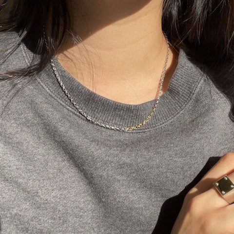 Bi-color chain link necklace - Necklaces - The Future Rocks 