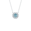 Blush blue necklace - 14k white gold lab-grown blue diamond necklace - The Future Rocks 