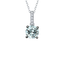 Blush blue solitaire pendant necklace - 14k white gold lab-grown blue diamond necklace - The Future Rocks 