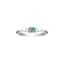Blush blue three stone ring - 14K white gold lab-grown diamond ring - The Future Rocks 