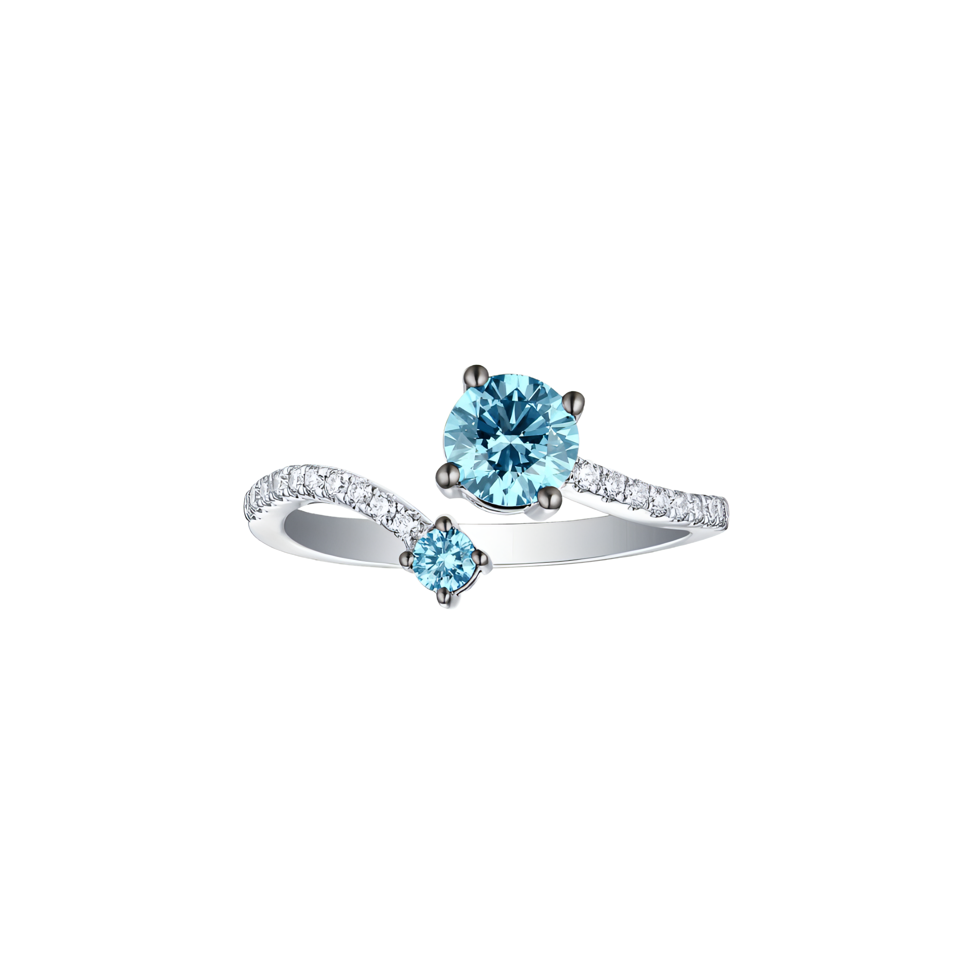  Blush blue two stone ring - Blush blue two stone ring -  The Future Rocks -    1 