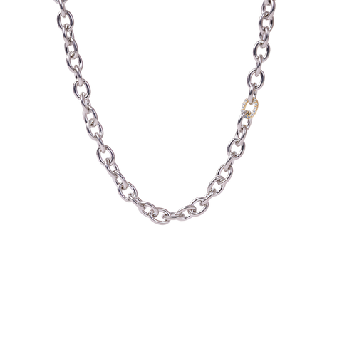 Cable chain necklace - Sterling Silver Cable Chain Necklace -  The Future Rocks  -    1 