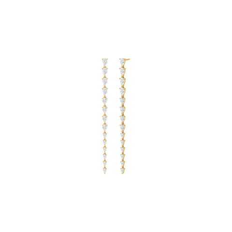 Cascade pear earrings - 18k recycled gold lab-grown diamond earrings - The Future Rocks