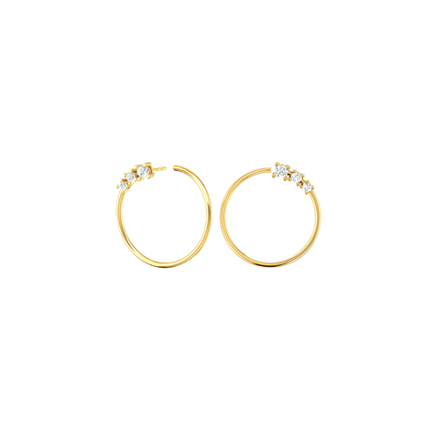  Circle degrade earrings - Lab-Grown Diamond Circle Degrade Hoop Earrings -  The Future Rocks  -    4 