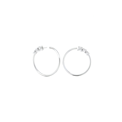  Circle degrade earrings - Lab-Grown Diamond Circle Degrade Hoop Earrings -  The Future Rocks  -    3 