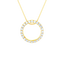  Circle pendant necklace - 18K Gold Lab-Grown Diamond Circle Pendant Necklace -  The Future Rocks  -    1 