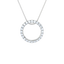  Circle pendant necklace - 18K Gold Lab-Grown Diamond Circle Pendant Necklace -  The Future Rocks  -    4 