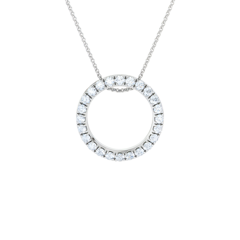  Circle pendant necklace - 18K Gold Lab-Grown Diamond Circle Pendant Necklace -  The Future Rocks  -    4 