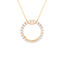 Circle pendant necklace - 18k gold lab-grown diamond necklace - The Future Rocks