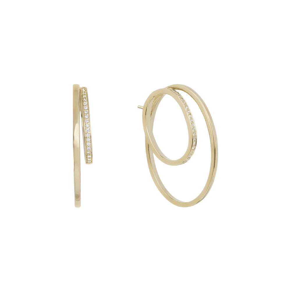  Cleopatra double hoop earrings - Cleopatra Double Hoop Diamond Earrings -  The Future Rocks -    1 