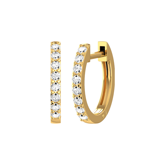  Criollas line earrings - Lab-Grown Diamond Huggie Earrings -  The Future Rocks -    1 