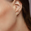  Criollas line earrings - Lab-Grown Diamond Huggie Earrings -  The Future Rocks  -    2 
