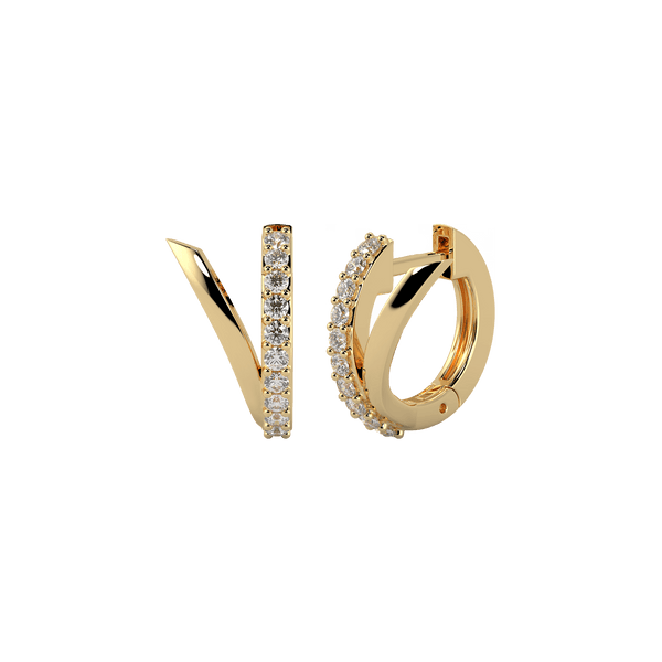 Letter V Earrings 