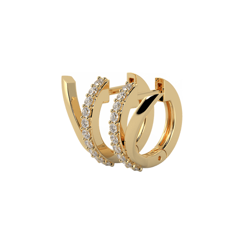  Criollas V earrings - V Shaped Diamond Huggie Earrings -  The Future Rocks  -    3 
