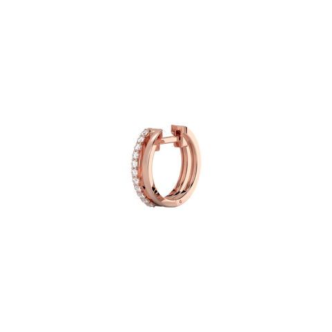  Double line hoop earrings - Double Line Diamond Huggie Earrings -  The Future Rocks  -    6 