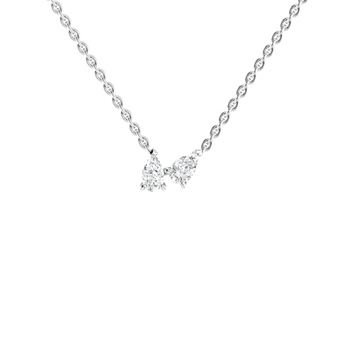  Double pear necklace - Double Pear Shaped Diamond Necklace -  The Future Rocks  -    3 