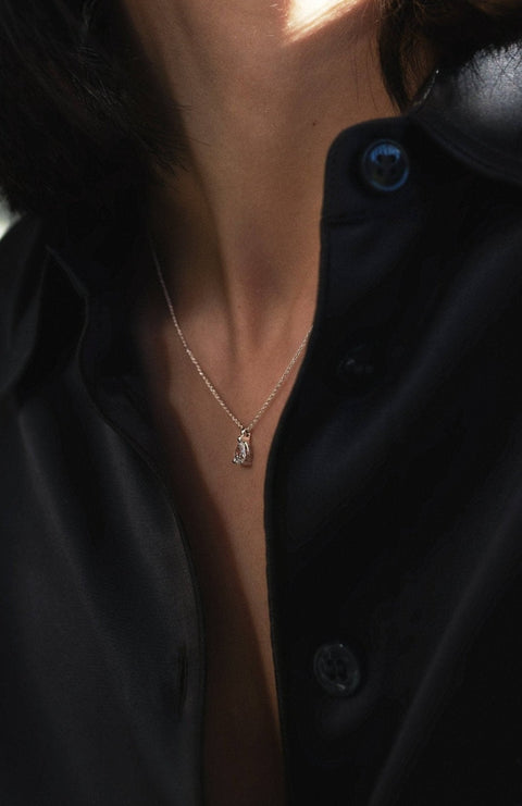  Drop pendant necklace - Pear Shaped Diamond Drop Pendant Necklace -  The Future Rocks  -    2 