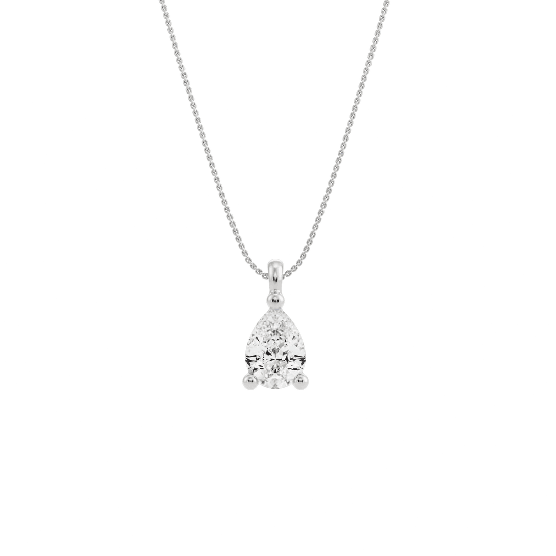  Drop pendant necklace - Pear Shaped Diamond Solitaire Pendant -  The Future Rocks -    1 