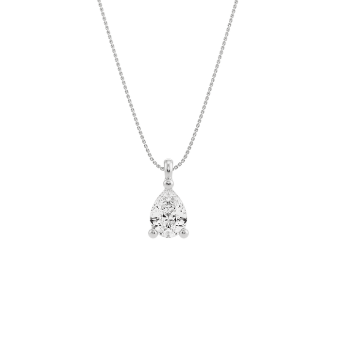  Drop pendant necklace - Pear Shaped Diamond Drop Pendant Necklace -  The Future Rocks -    1 