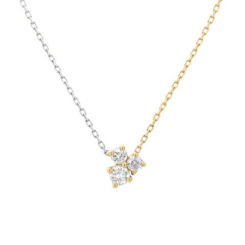  Dyad necklace - Dyad Three Stone Diamond Necklace -  The Future Rocks  -    1 