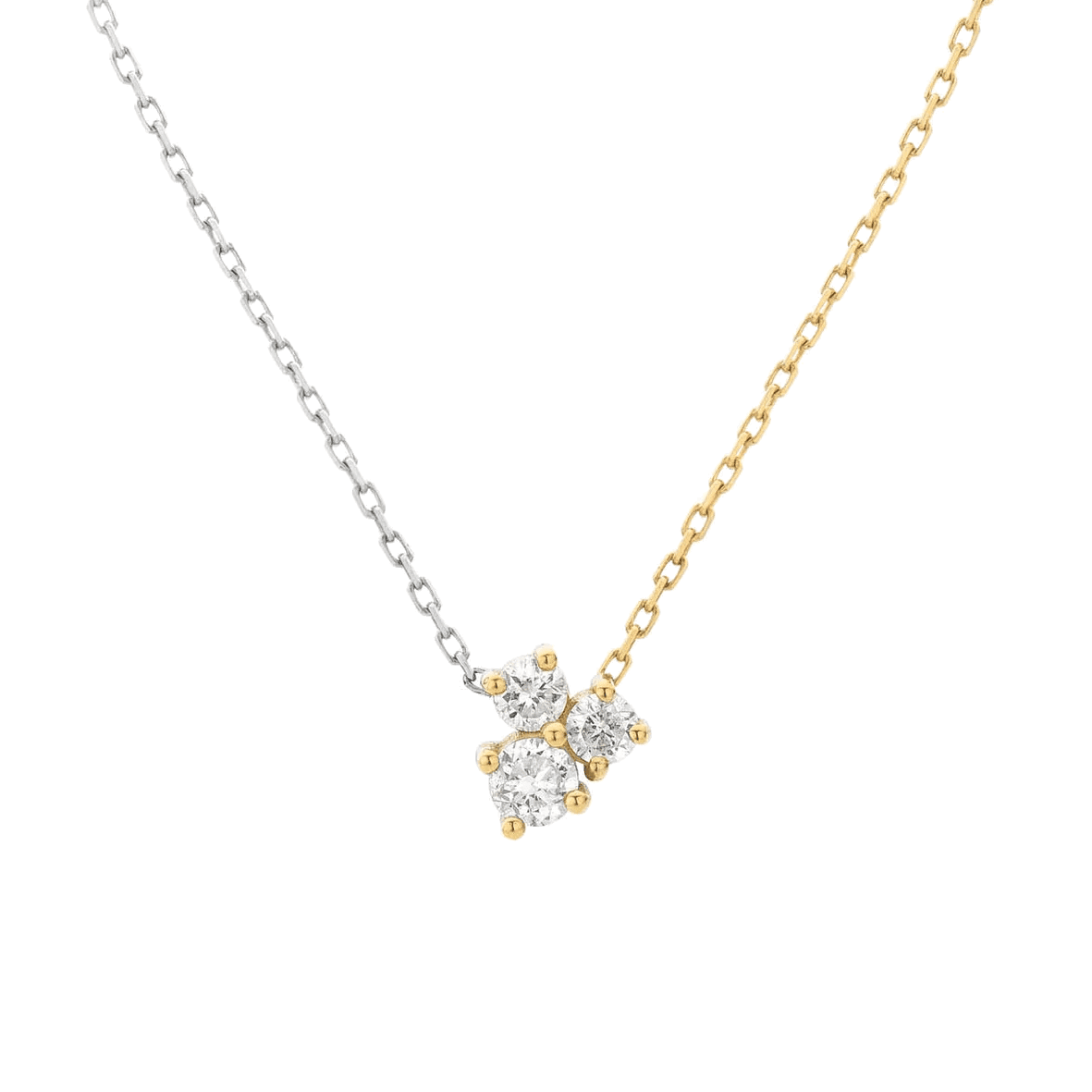  Dyad necklace - Dyad Three Stone Diamond Necklace -  The Future Rocks -    1 