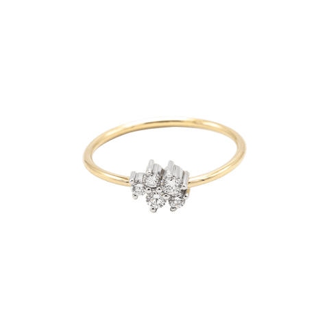  Dyad thin ring - Diamond Cluster Ring -  The Future Rocks  -    1 