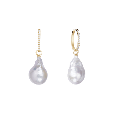  Embrasé pearl hoop earrings - Embrasé Pearl Hoop Earrings -  The Future Rocks  -    1 