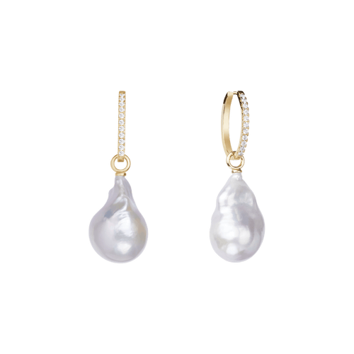  Embrasé pearl hoop earrings - Embrasé Pearl Drop Earrings -  The Future Rocks -    1 