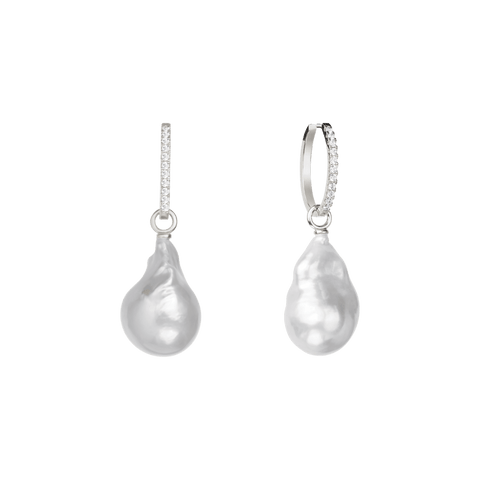 Embrasé pearl hoop earrings - Embrasé Pearl Hoop Earrings -  The Future Rocks  -    3 