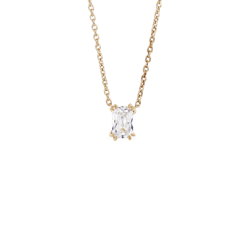  Empress solitaire necklace - Emerald Cut Lab-Grown Diamond Solitaire Necklace -  The Future Rocks -    1 