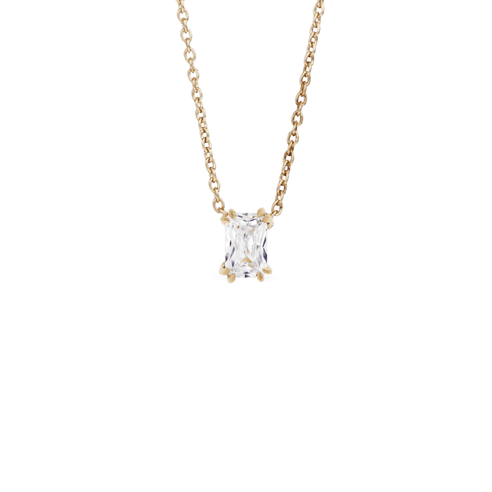  Empress solitaire necklace - Emerald Cut Lab-Grown Diamond Solitaire Necklace -  The Future Rocks -    1 