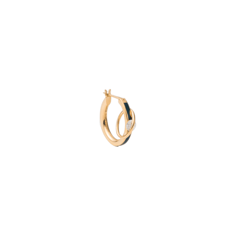  Engage EGP1 moss single pierced earring - Green Enamel Diamond Earring -  The Future Rocks  -    1 