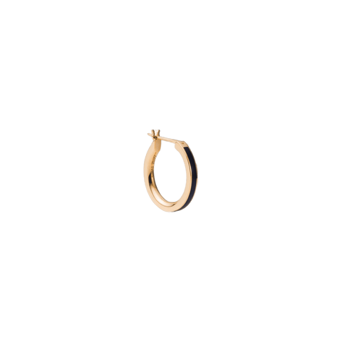  Engage EGP2 midnight single pierced earring - Black Enamel Hoop Earring -  The Future Rocks  -    1 
