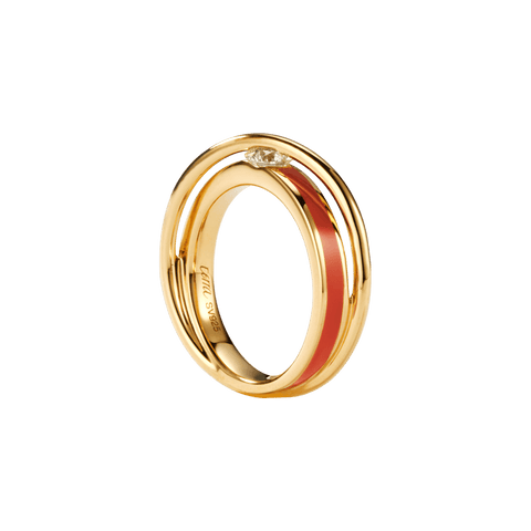  Engage EGR1 sun ring - Orange Enamel Diamond Ring -  The Future Rocks  -    4 