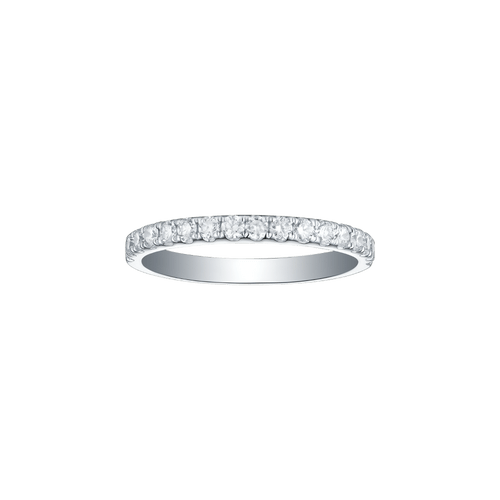  Essentials half eternity band - 14K White Gold Essentials Half Eternity Diamond Band -  The Future Rocks -    1 