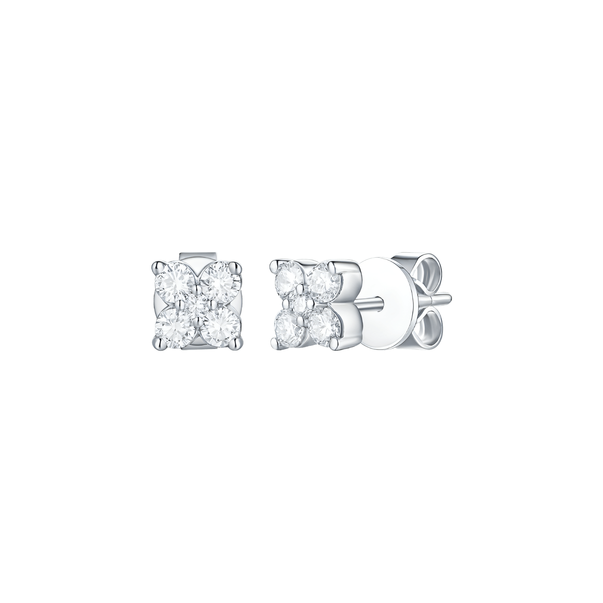  Essentials petite earrings I - Lab-Grown Diamond Flower Stud Earrings -  The Future Rocks -    1 