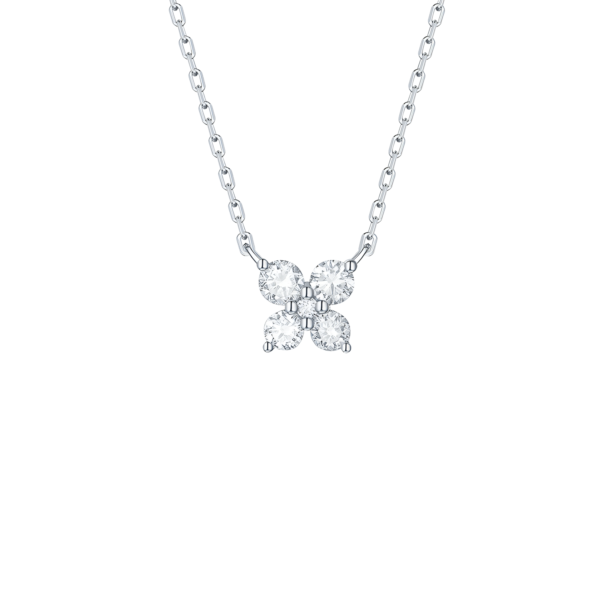  Essentials petite necklace - Petite Diamond Flower Necklace -  The Future Rocks -    1 