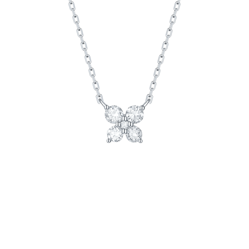  Essentials petite necklace - Petite Diamond Flower Necklace -  The Future Rocks -    1 