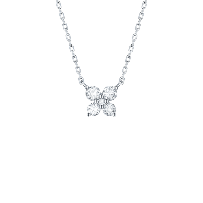  Essentials petite necklace - Petite Diamond Flower Necklace -  The Future Rocks -    1 