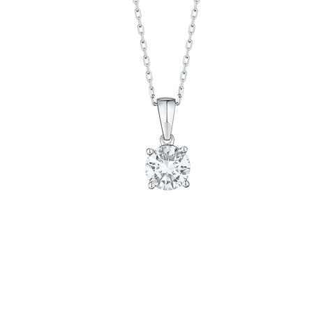 Essentials solitaire pendant necklace - Essentials Lab-Grown Diamond Solitaire Pendant Necklace -  The Future Rocks  -    7 