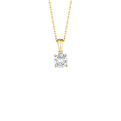  Essentials solitaire pendant necklace - Essentials Lab-Grown Diamond Solitaire Pendant Necklace -  The Future Rocks  -    1 