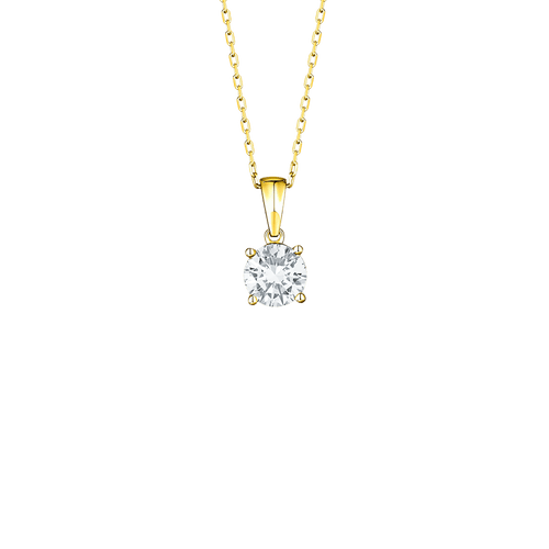  Essentials solitaire pendant necklace - Essentials Lab-Grown Diamond Solitaire Pendant Necklace -  The Future Rocks -    1 