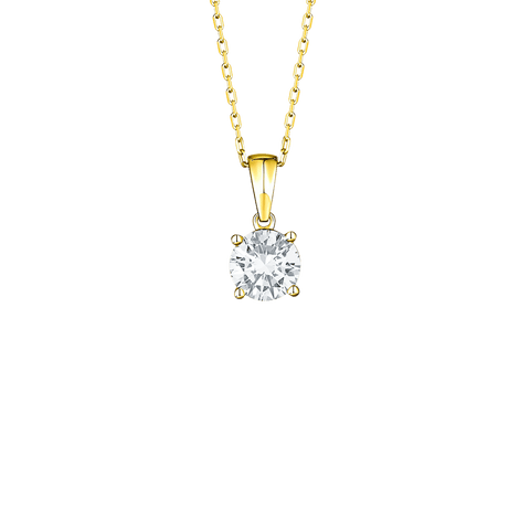  Essentials solitaire pendant necklace - Essentials Lab-Grown Diamond Solitaire Pendant Necklace -  The Future Rocks  -    3 
