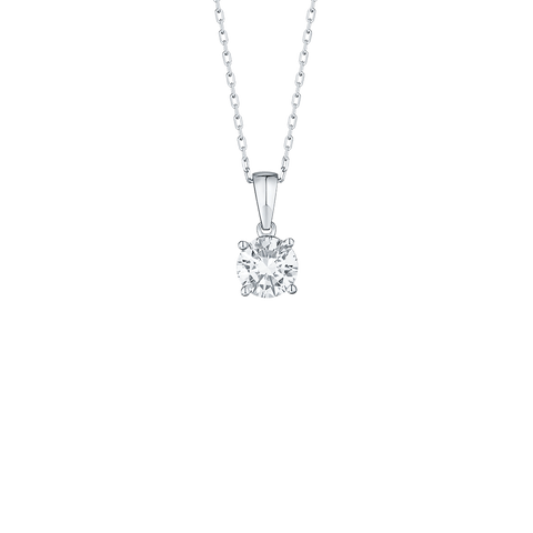  Essentials solitaire pendant necklace - Essentials Lab-Grown Diamond Solitaire Pendant Necklace -  The Future Rocks  -    6 