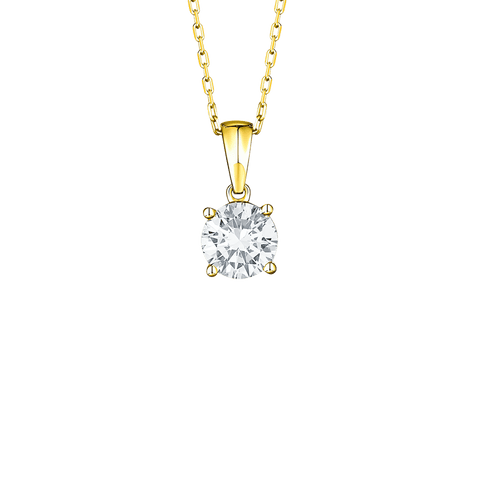  Essentials solitaire pendant necklace - Essentials Lab-Grown Diamond Solitaire Pendant Necklace -  The Future Rocks  -    4 
