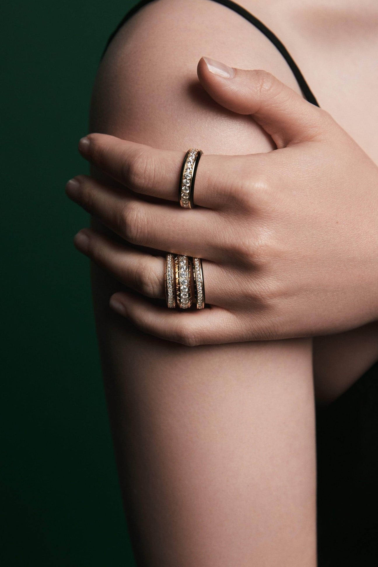  Eternity black enamel 4mm ring - Eternity black enamel 4mm ring -  The Future Rocks -    4 