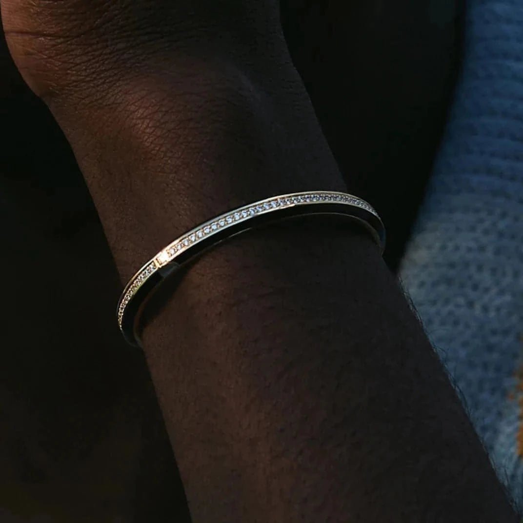  Eternity black enamel bangle - Eternity black enamel bangle -  The Future Rocks -    2 