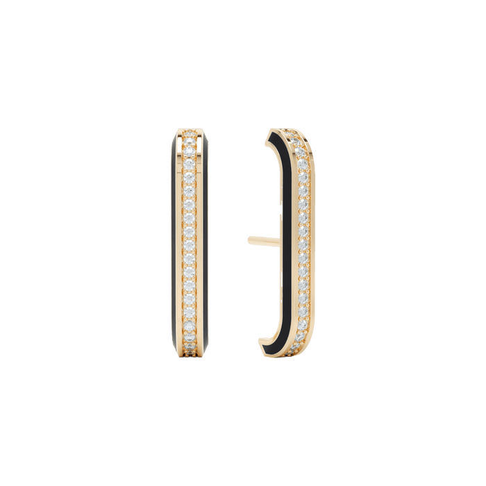  Eternity black enamel ear cuffs - Eternity Black Enamel Ear Cuffs -  The Future Rocks -    1 