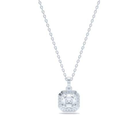  Eternity engraved asscher pendant - Asscher Cut Diamond Pendant Necklace -  The Future Rocks  -    2 